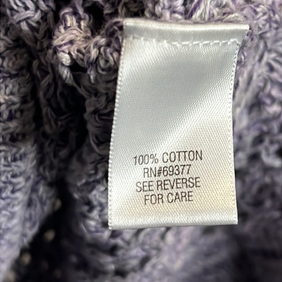 Croft & Barrow Women’s Open Knit Round Neck - Sweater. Purple heathered. Size 3x - Picture 7 of 9